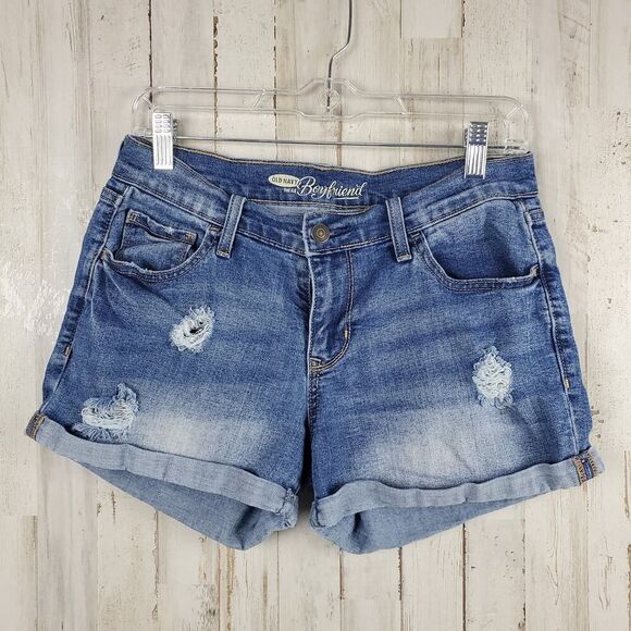 Old Navy Boyfriend Distressed Jeans Shorts Size 4 - Picture 1 of 8